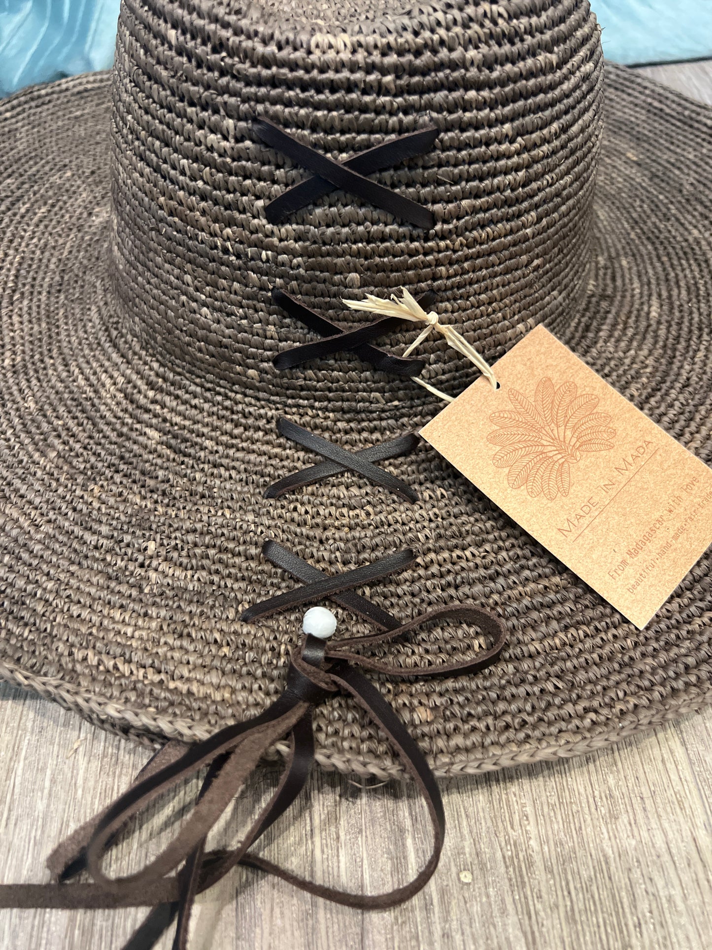 Aziz Lace Hat Taupe /Made in Mada