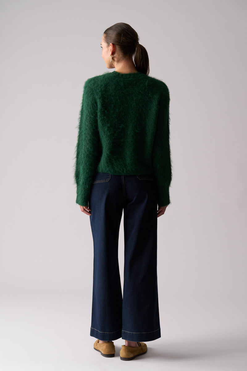 Foil Loop of Luxury Cardi Deep Forest