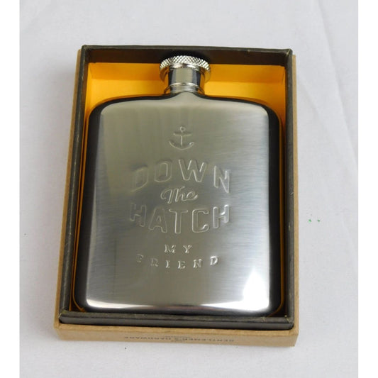 Down the hatch hip flask set
