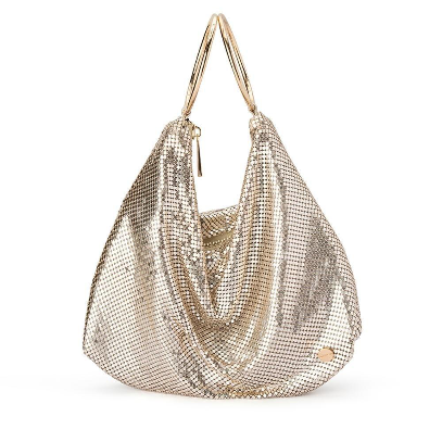 Olga Berg SHAR Mesh Convertible Bag - Gold