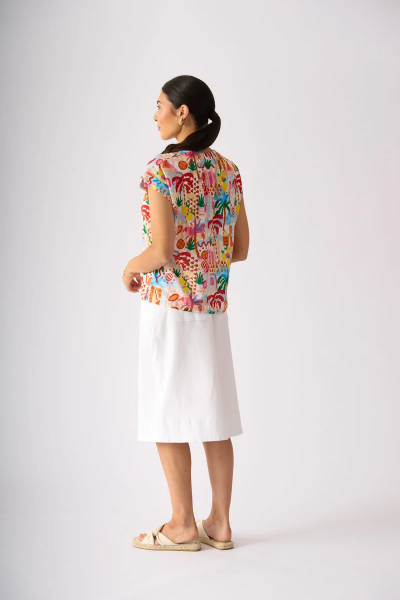 Foil Queenie Skirt White