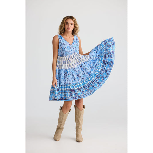 Talisman Lucky Charm Dress Blueberry Fields