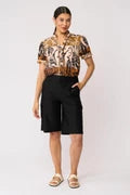 Foil Crushing It Cap Sleeve Shirt Keep Palm