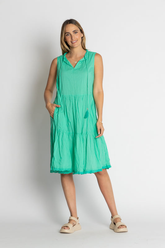Lula Life Celeste Slvless Dress Sea