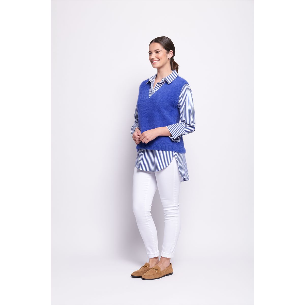 Foil Top Bird Vest (Pearl or Sapphire)