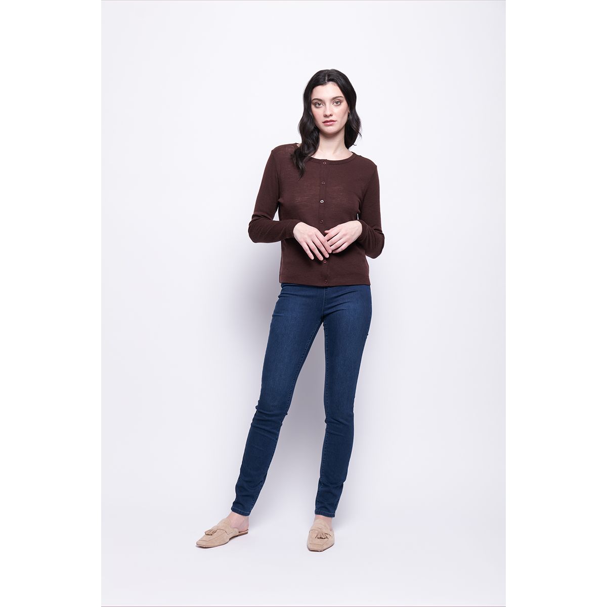 Foil Time Wool Tell Cardigan (Navy, Moss, Black or Still water)