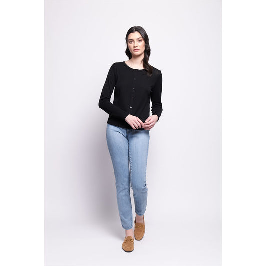 Foil Time Wool Tell Cardigan (Navy, Moss, Black or Still water)