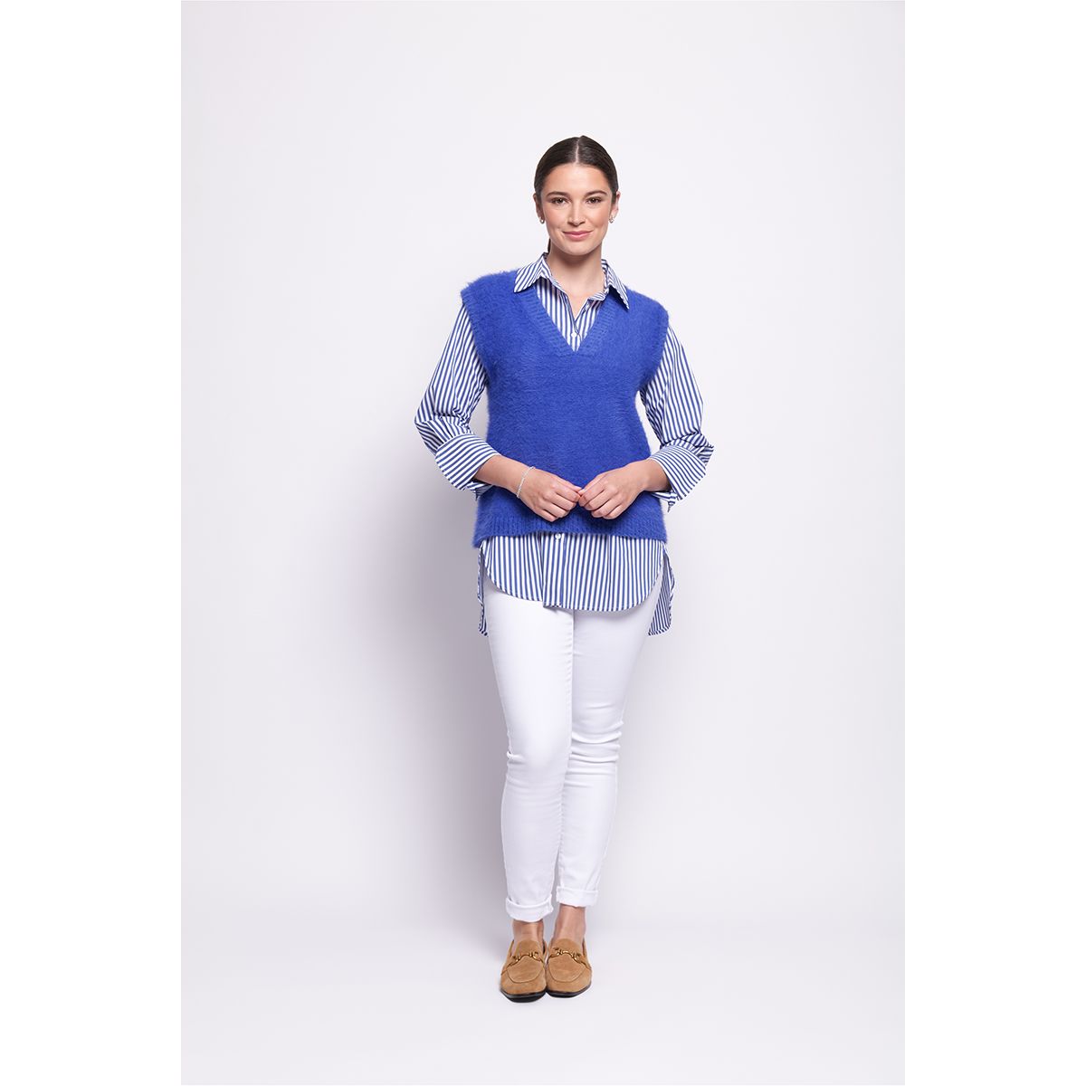 Foil Top Bird Vest (Pearl or Sapphire)