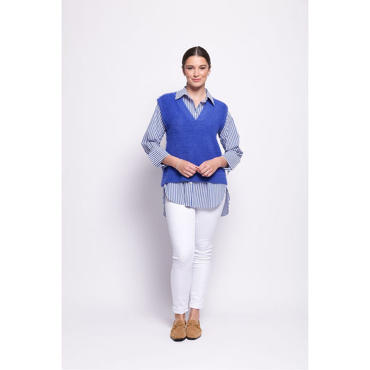 Foil Top Bird Vest (Pearl or Sapphire)