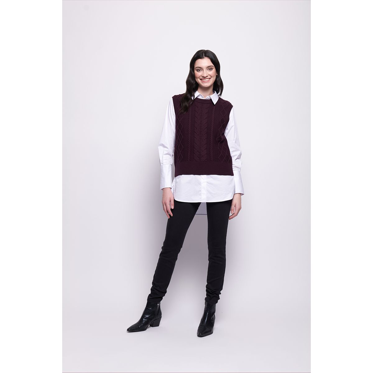 Foil Plot Twist vest (Hunter & Plum)