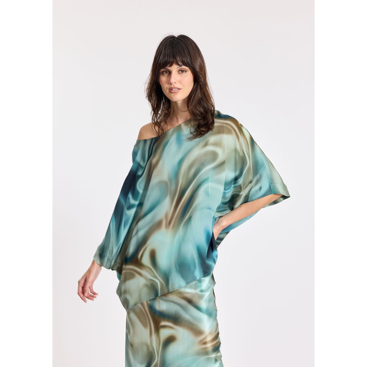 Lauren Vidal Kisa Green Blouse