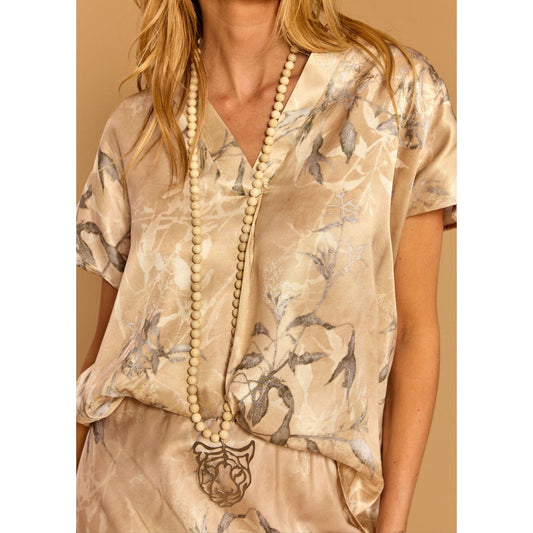 Lauren Vidal Luana Beige Top