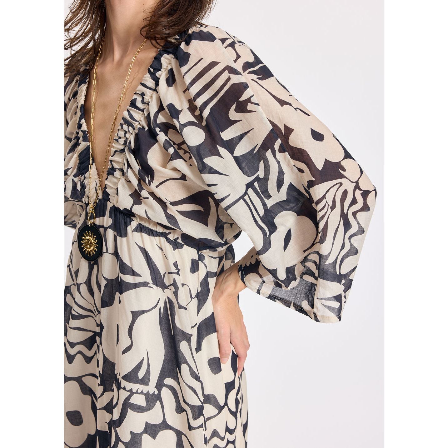 Lauren Vidal Licia Noir/Ecru Dress