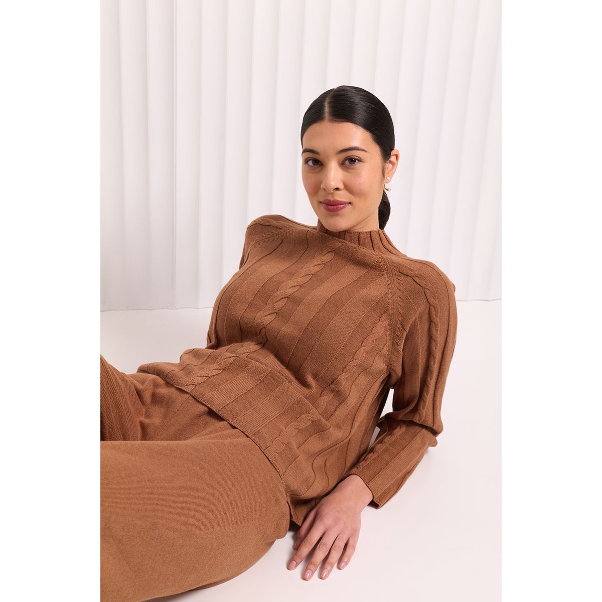 Foil Feeling Connected Sweater (Duck Egg or Caramel)