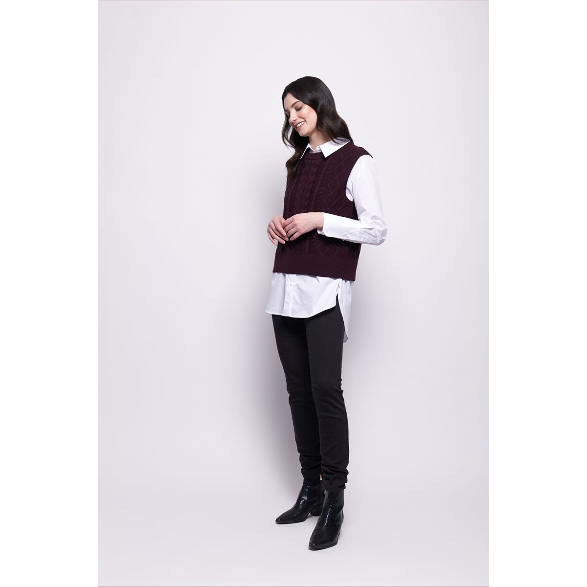 Foil Plot Twist vest (Hunter & Plum)