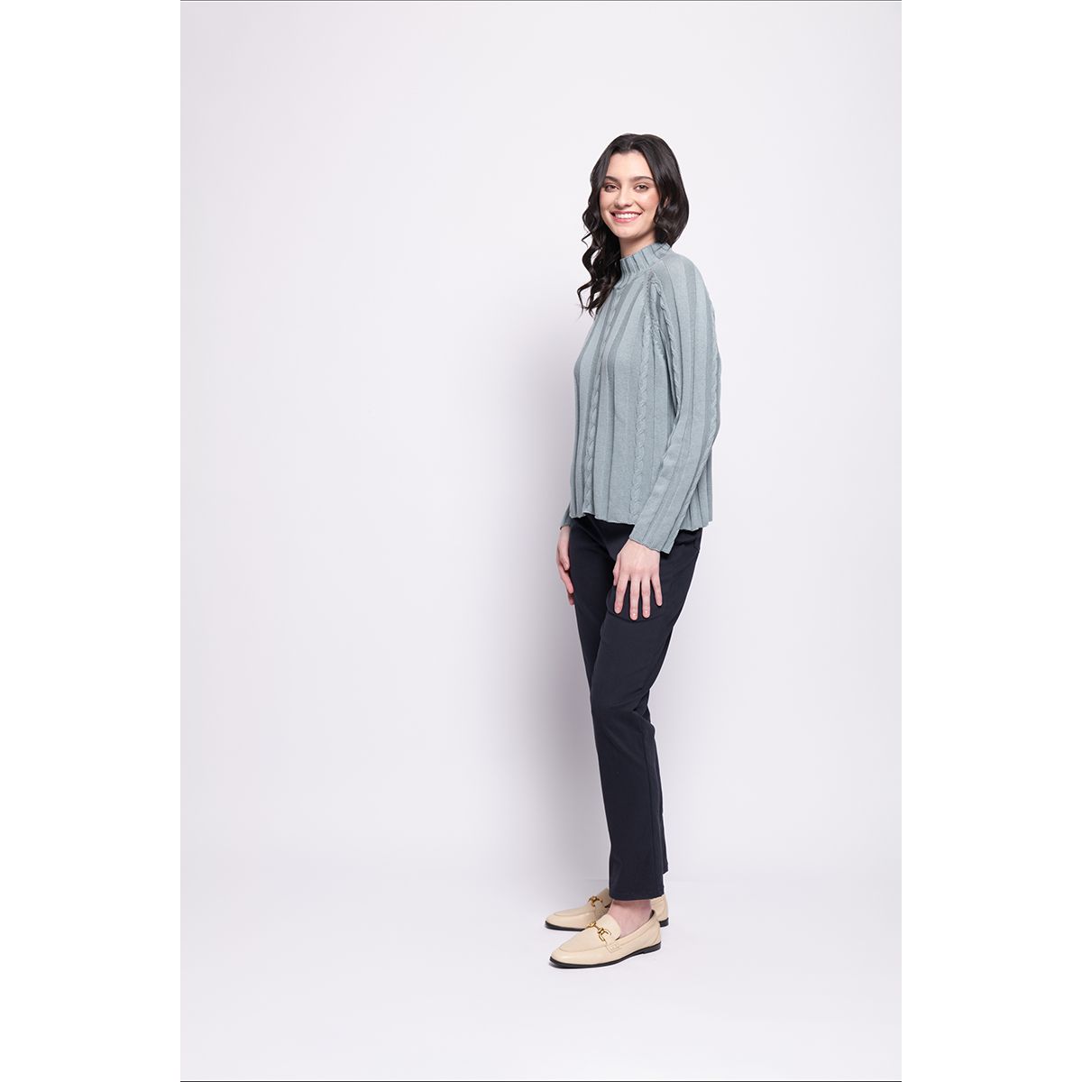 Foil Feeling Connected Sweater (Duck Egg or Caramel)