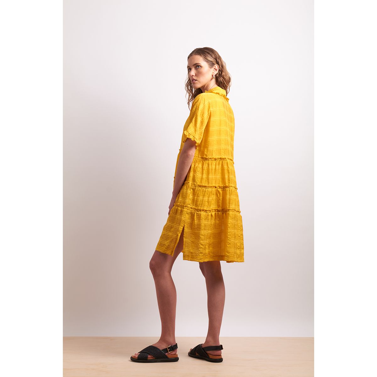 Neris the ruffles dress (dandelion or lapis)￼