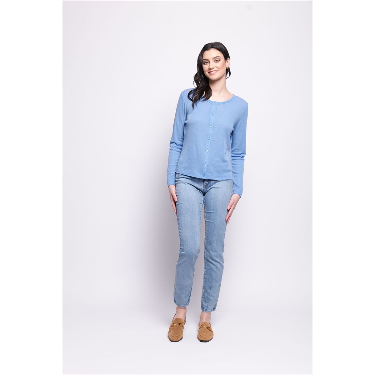 Foil Time Wool Tell Cardigan (Navy, Moss, Black or Still water)