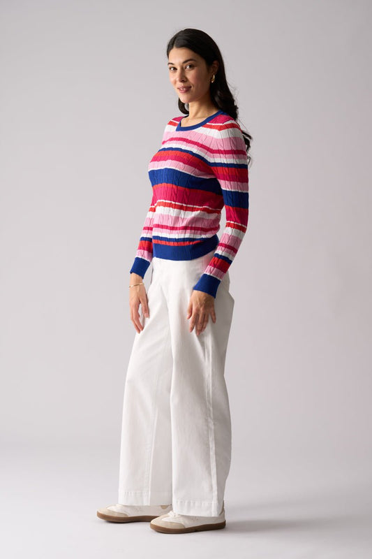 Foil Hot Wire Sweater Multi Stripe