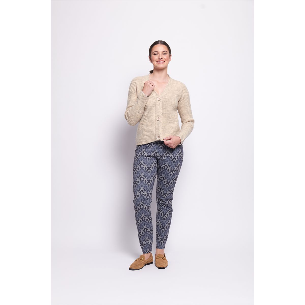 Foil Good Reception Cardigan (Matcha & Natural)