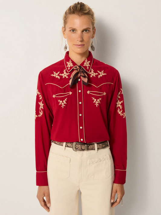 Maison Hotel Sierra Western Rodeo Blouse Red River