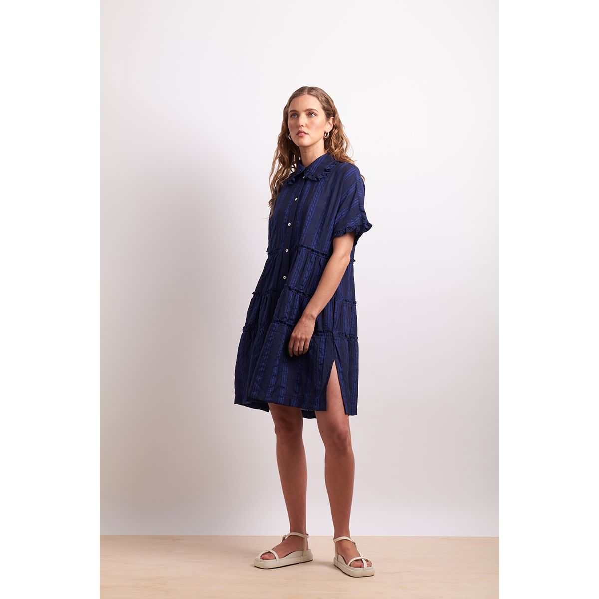 Neris the ruffles dress (dandelion or lapis)￼