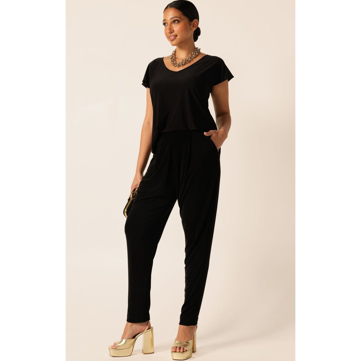 Sacha Drake jersey drape pant