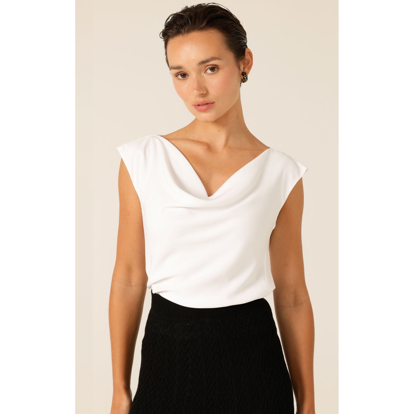 Sacha Drake Cowl bias top