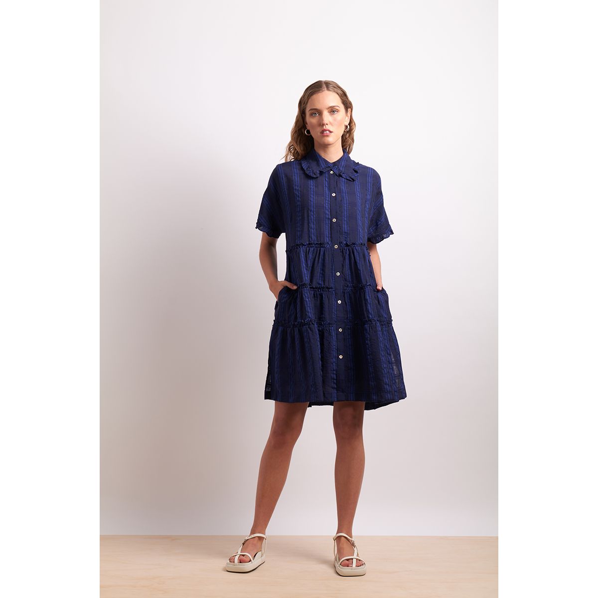 Neris the ruffles dress (dandelion or lapis)￼