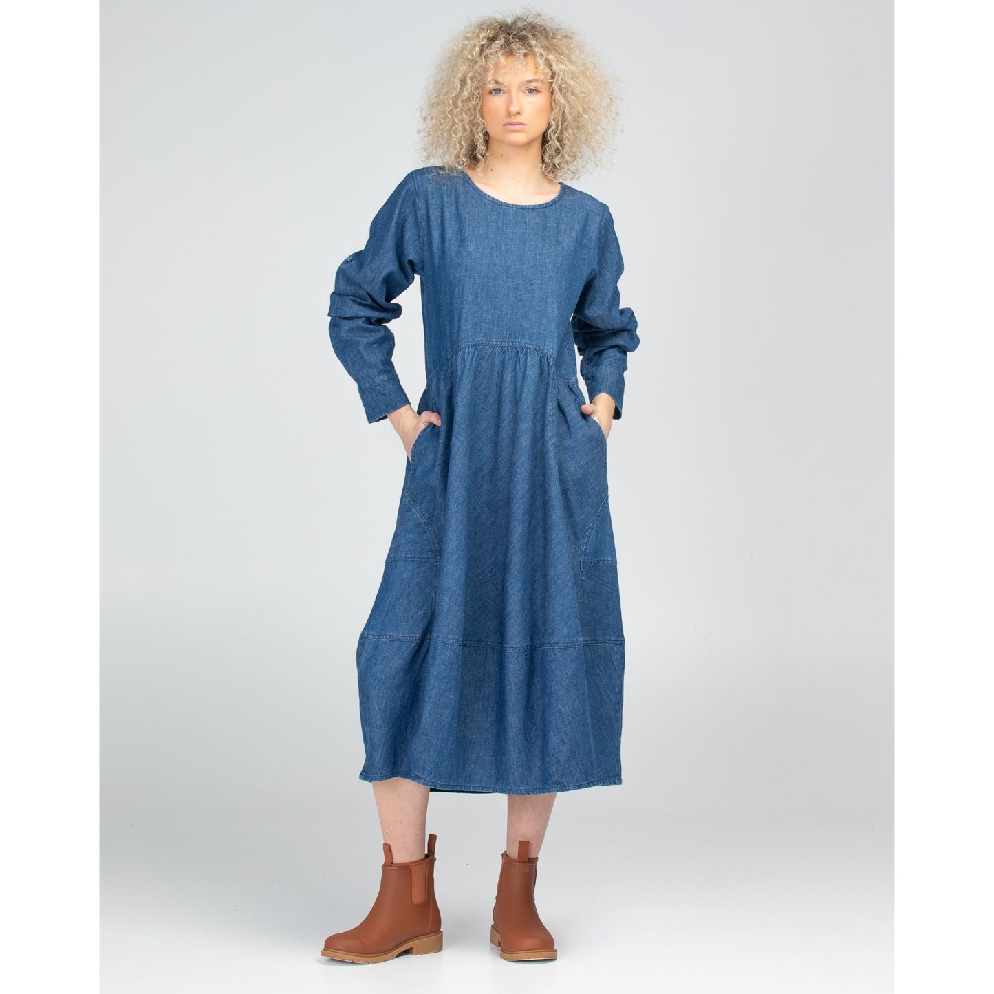Boom Shankar mid Wash Denim Guru dress
