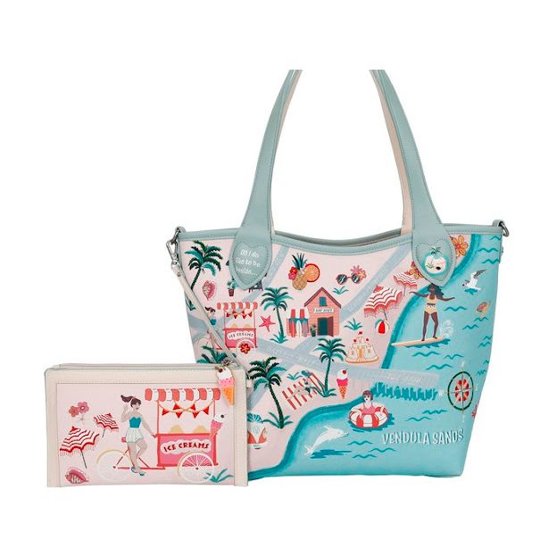 Vendula sands reversible tote and pouch