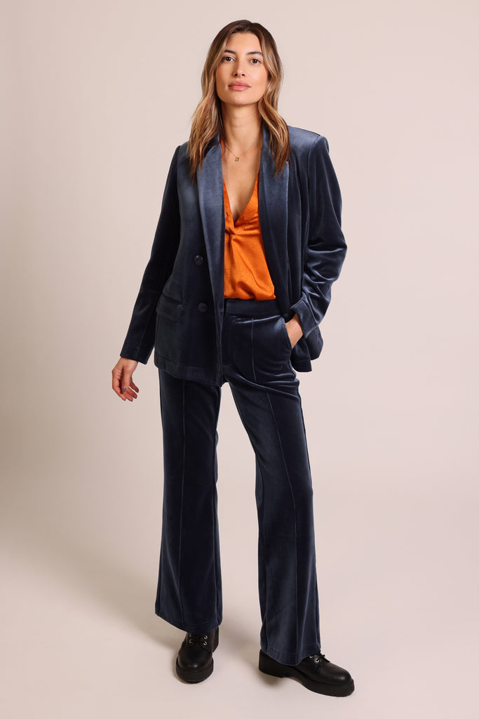 Traffic People Ava Rose Jacket - Steel Blue