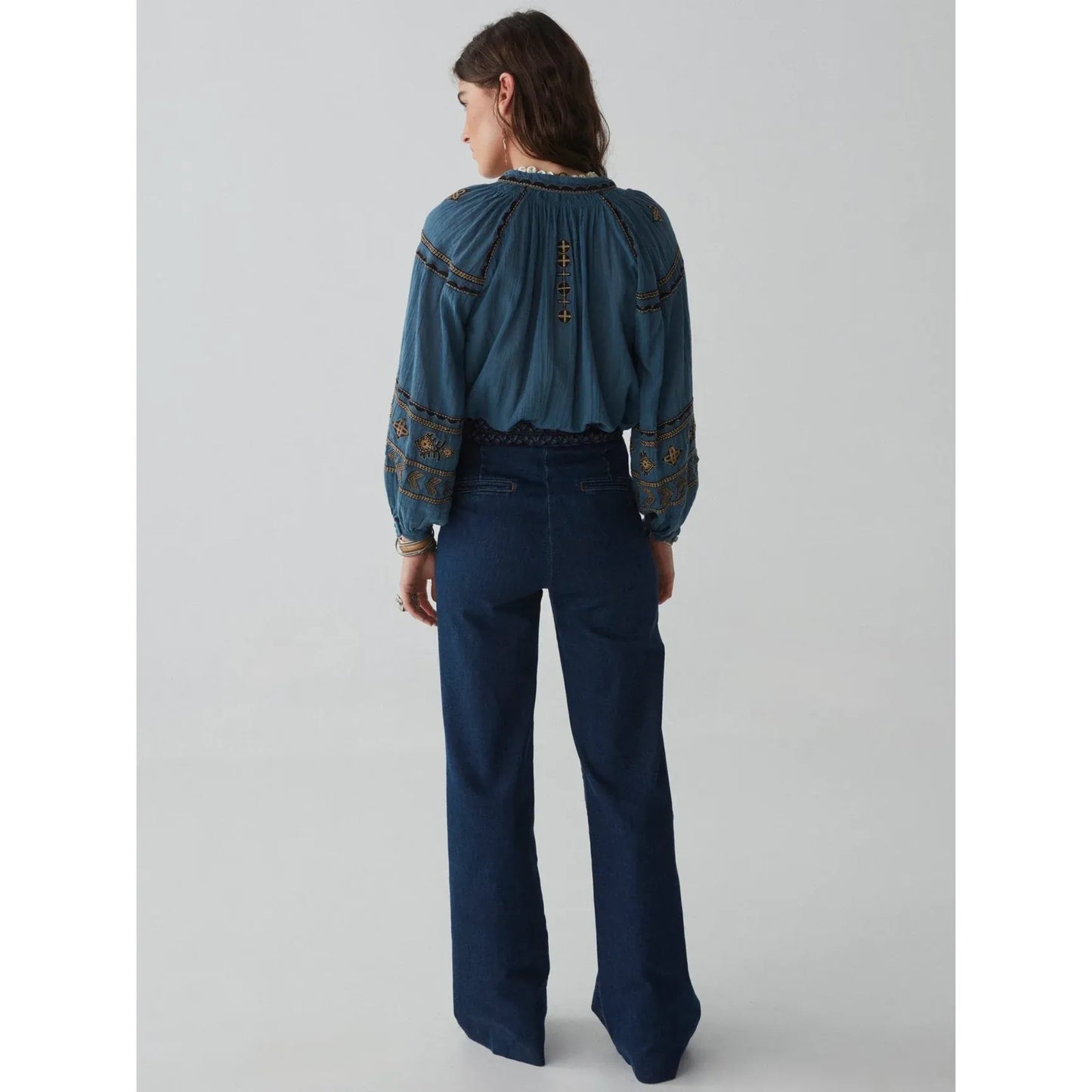 Maison Hotel Audrey Blouse (dipinto blu or Nuvola)