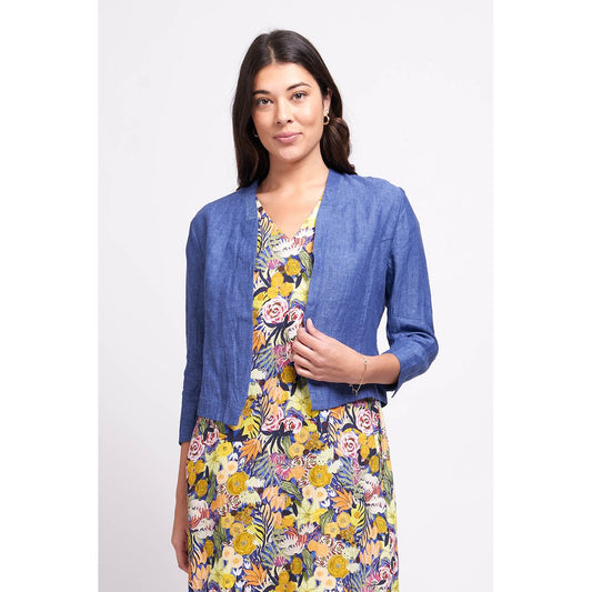Foil Top Notch Jacket (Chambray Blue, White, or Pink Hash)