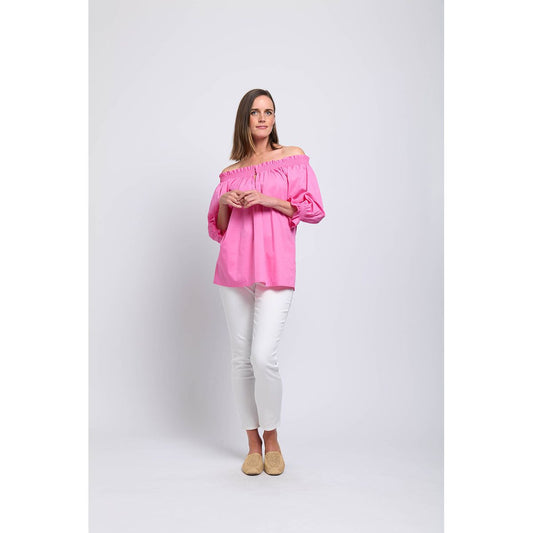 Foil Eye Candy Top Pink