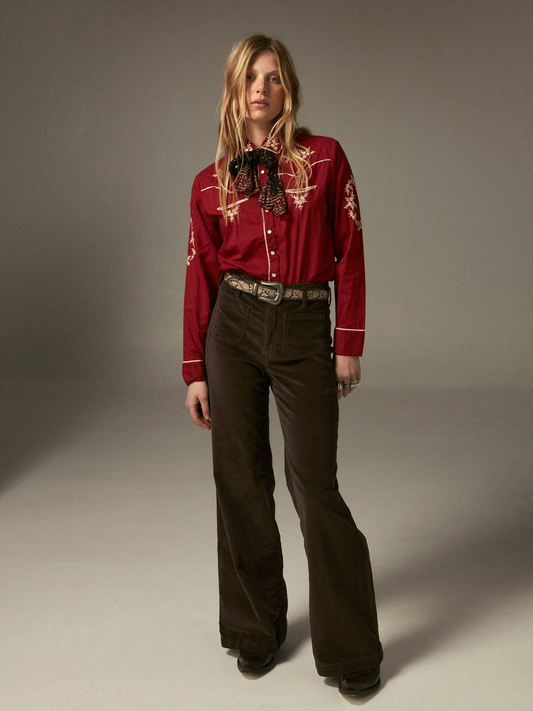 Maison Hotel Sierra Western Rodeo Blouse Red River