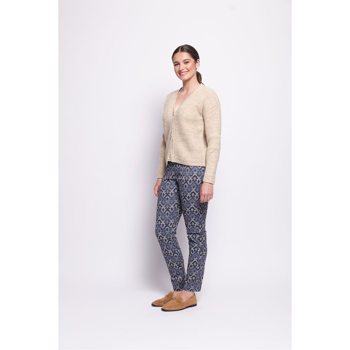 Foil Good Reception Cardigan (Matcha & Natural)