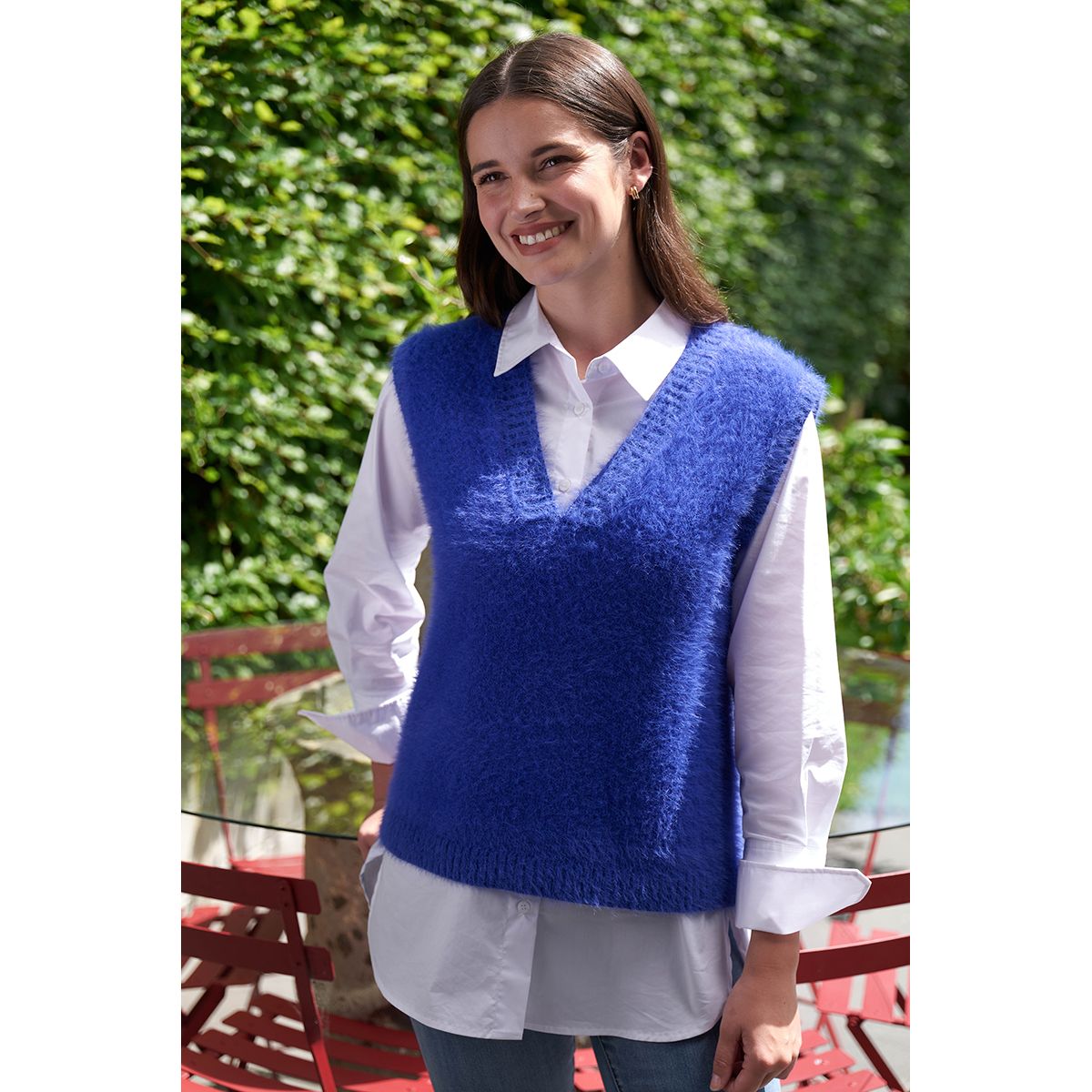 Foil Top Bird Vest (Pearl or Sapphire)