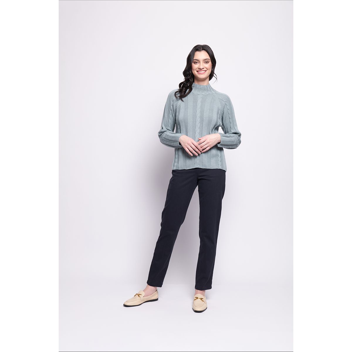 Foil Feeling Connected Sweater (Duck Egg or Caramel)