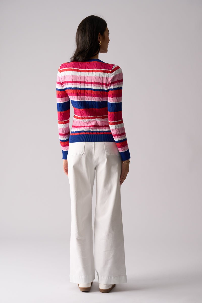 Foil Hot Wire Sweater Multi Stripe