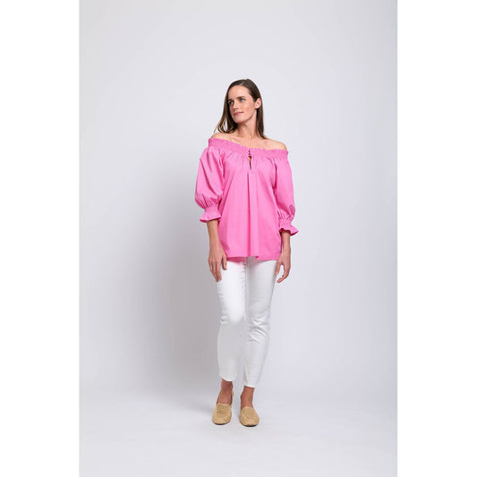 Foil Eye Candy Top Pink