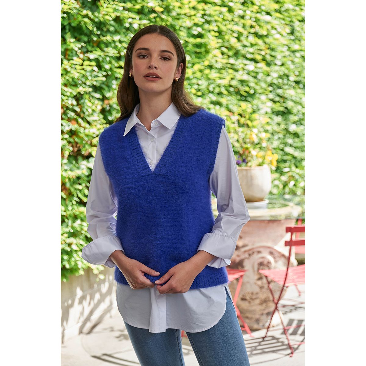Foil Top Bird Vest (Pearl or Sapphire)