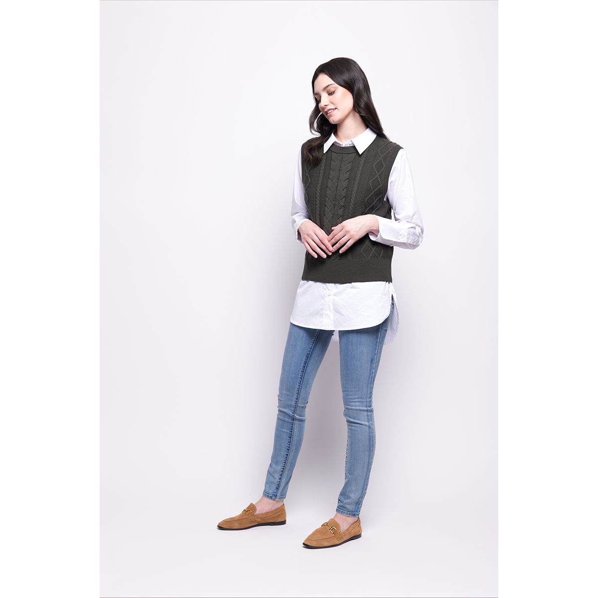 Foil Plot Twist vest (Hunter & Plum)