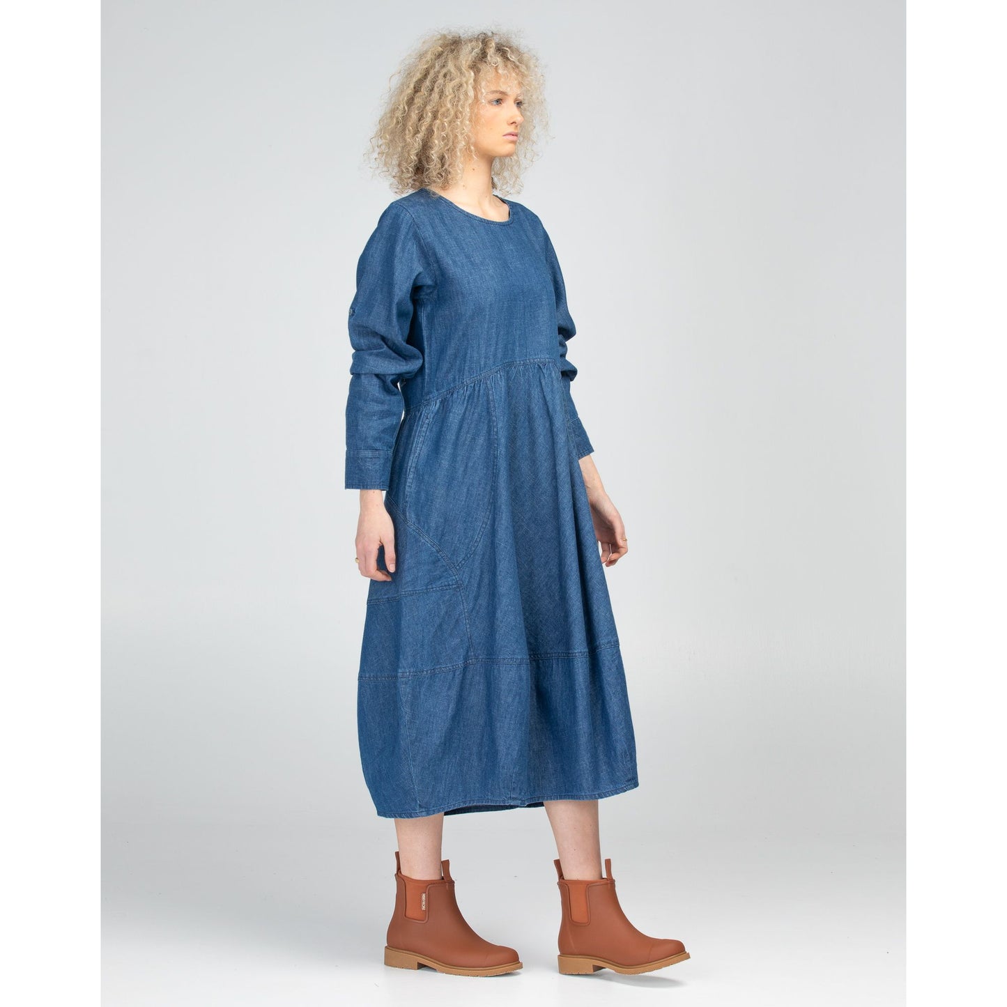 Boom Shankar mid Wash Denim Guru dress