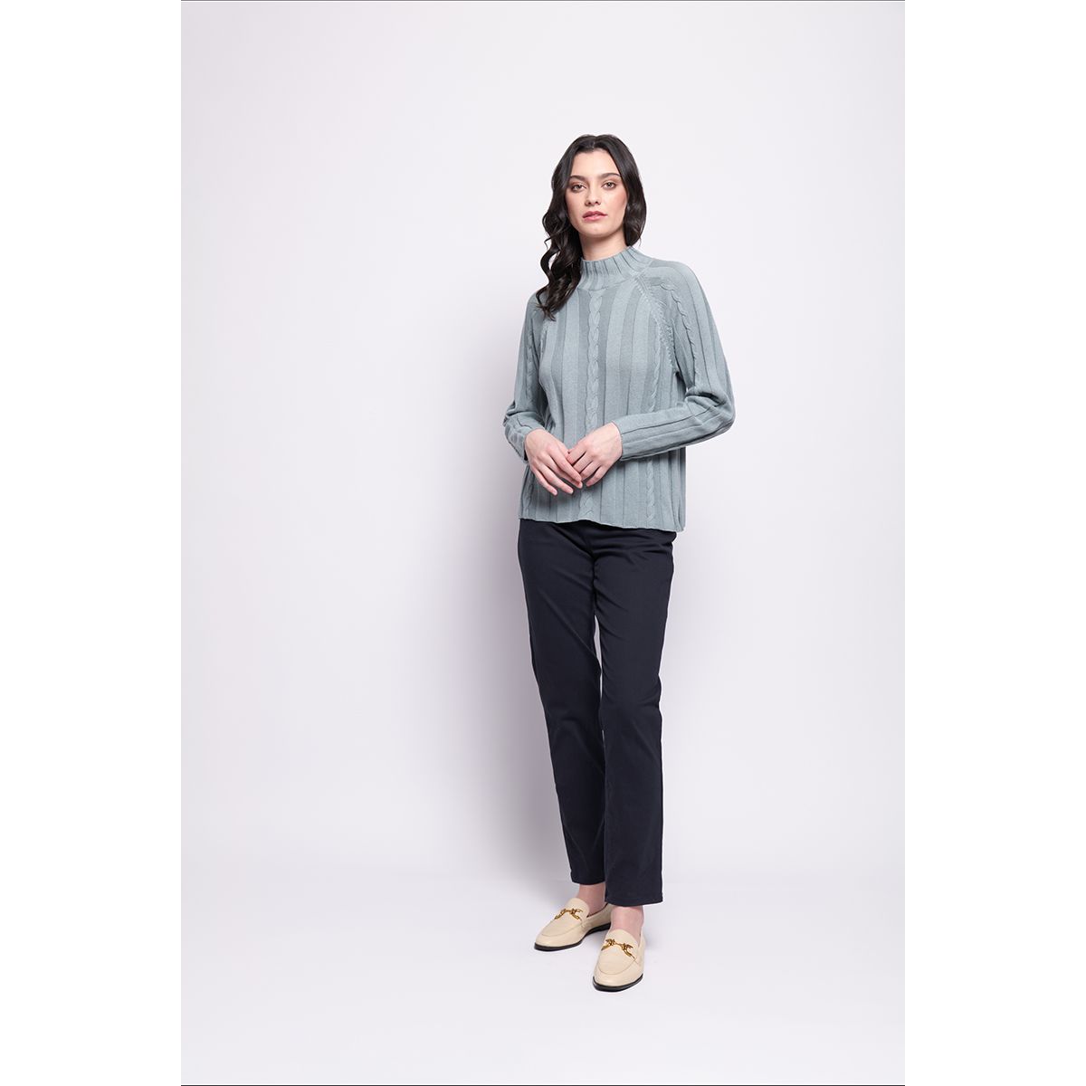 Foil Feeling Connected Sweater (Duck Egg or Caramel)