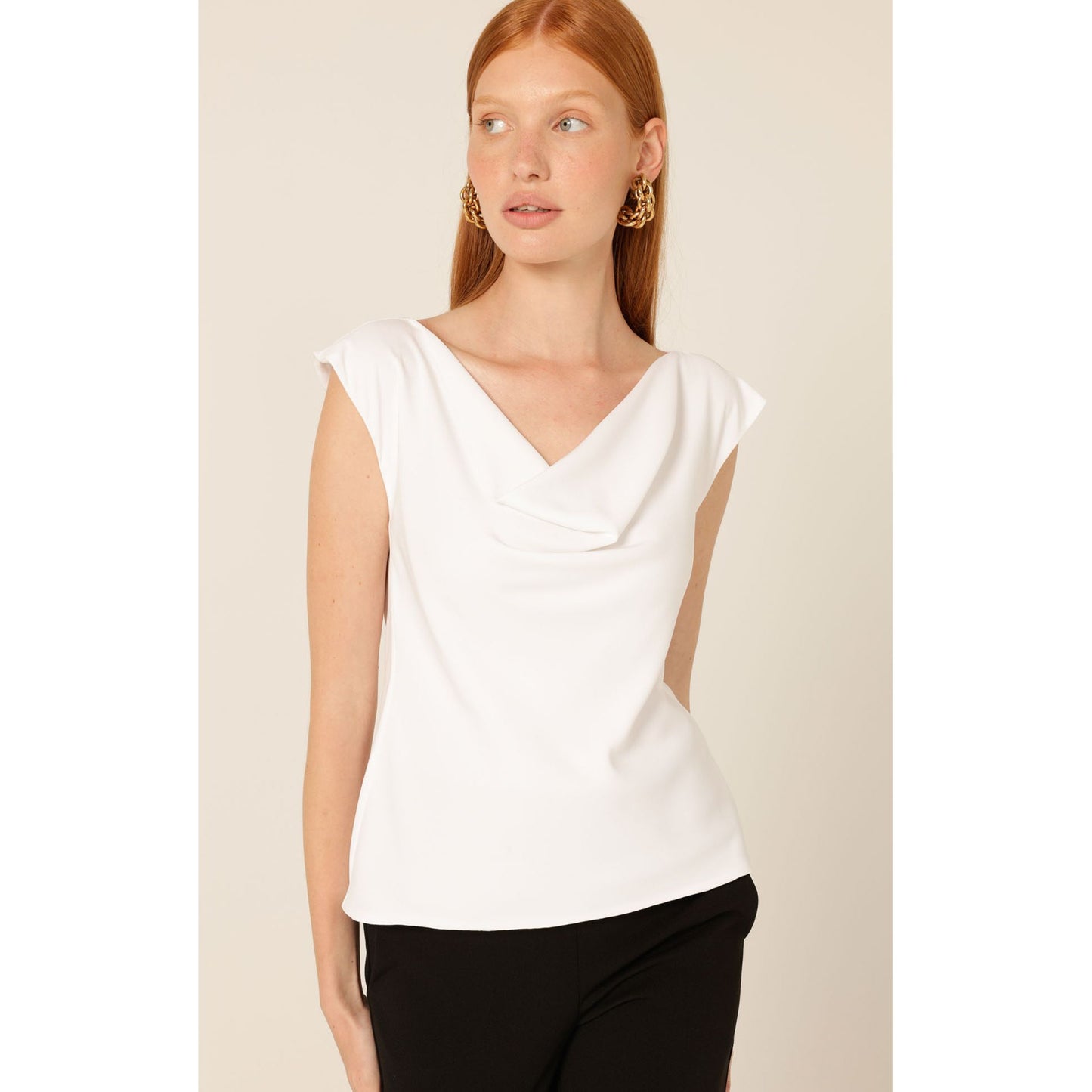 Sacha Drake Cowl bias top