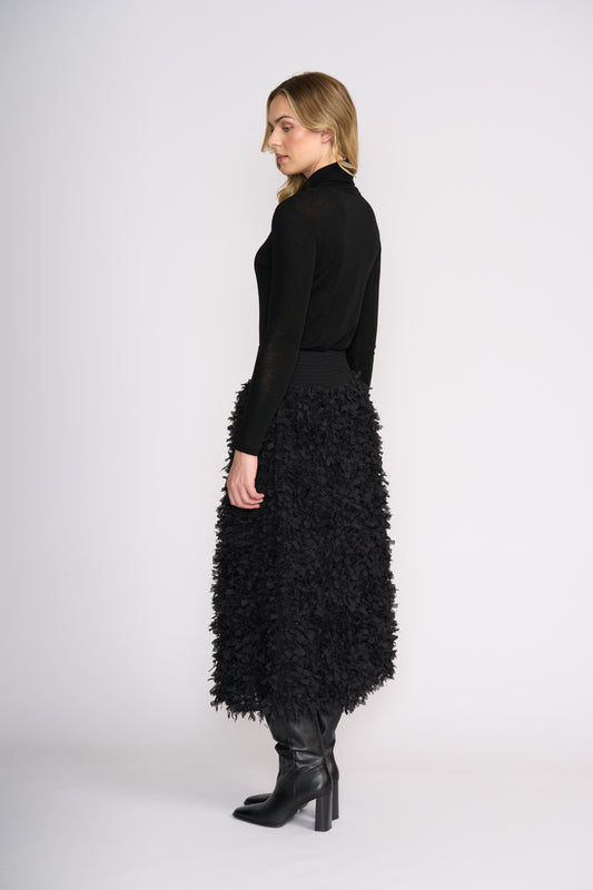 Foil Cygnet-Ure Skirt Black