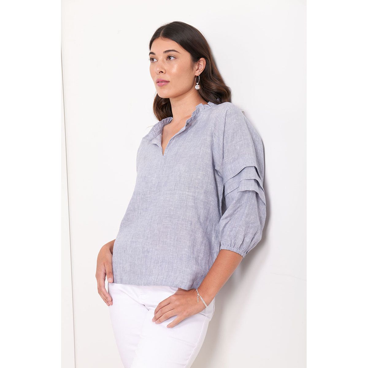 Foil In the Fold Top (Chambray or Minty)