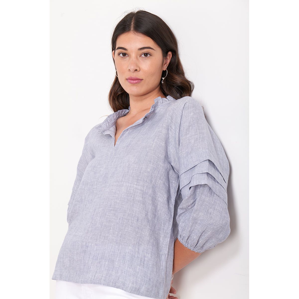 Foil In the Fold Top (Chambray or Minty)