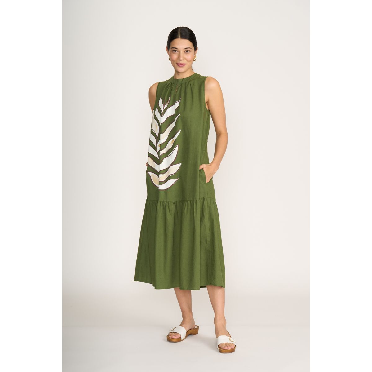 Foil Palm Life To The Max Dress